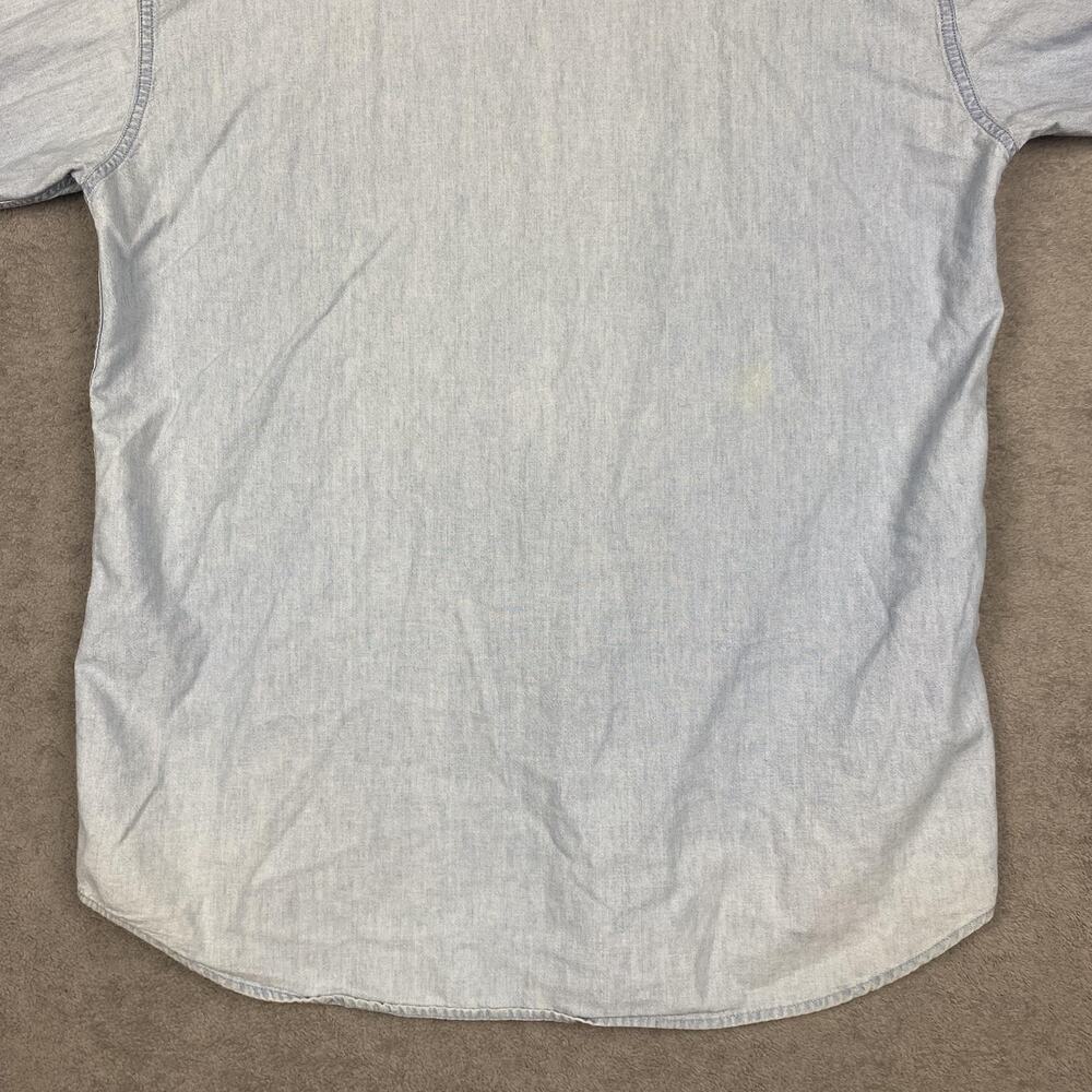 Vintage Tweety Bird Shirt Mens Medium Blue Denim Warner Bros Studio Store 90s - Picture 10 of 16